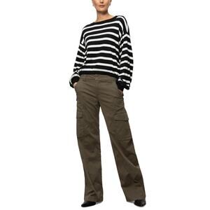 Sanctuary Women's Striped Side-Tie Sweater Black/White Size 2XL 2175